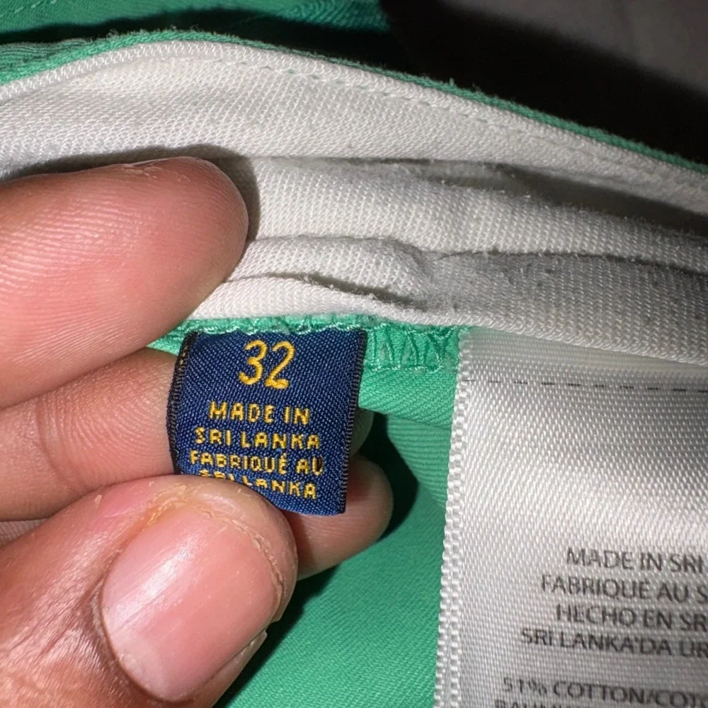 POLO RALPH LAUREN Chino Shorts Mens 32 Green Stretch Classic Fit 9